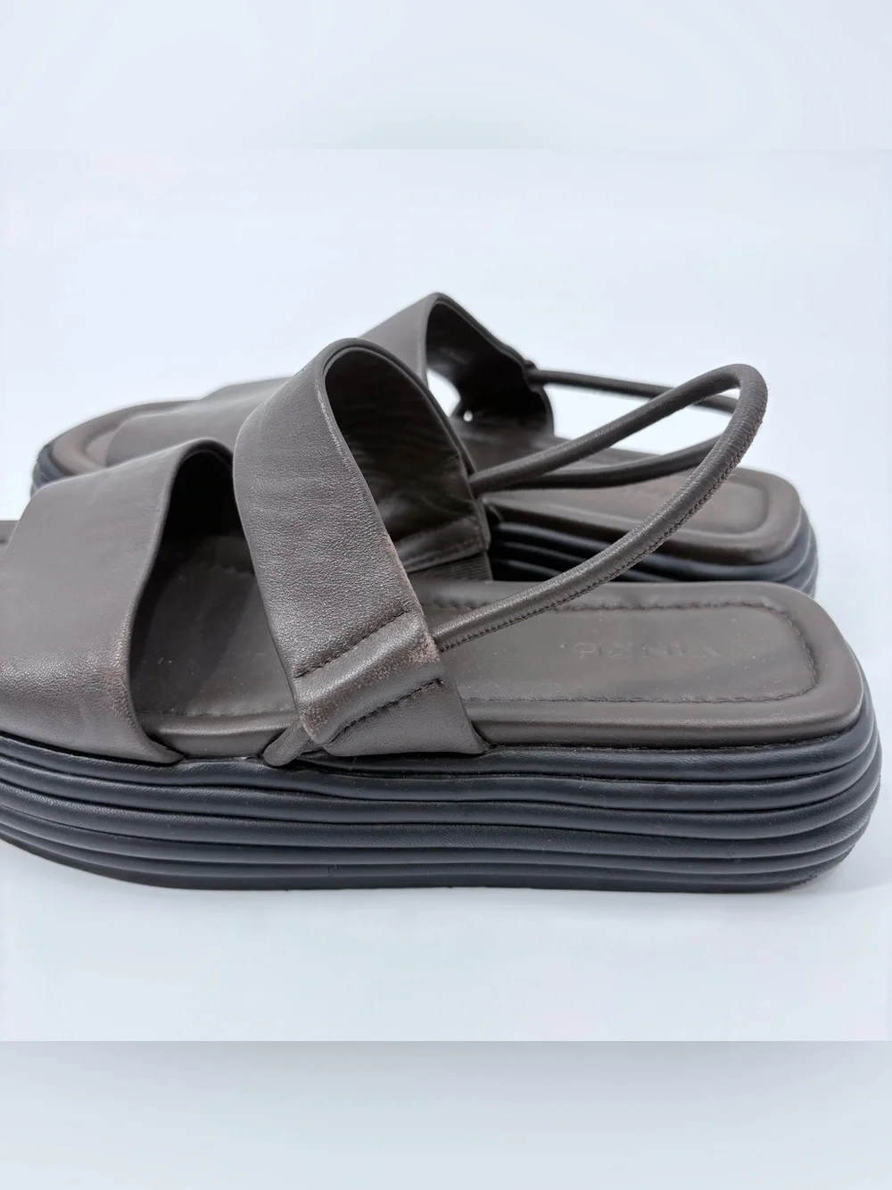Vince Women's Brown Black Priya Platform Open-Toe Sandals